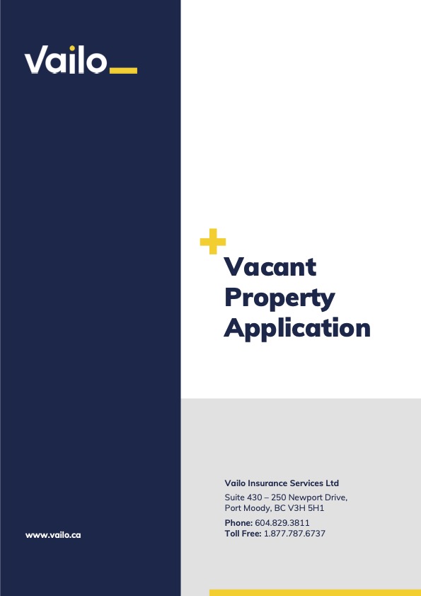Vacant Property Application