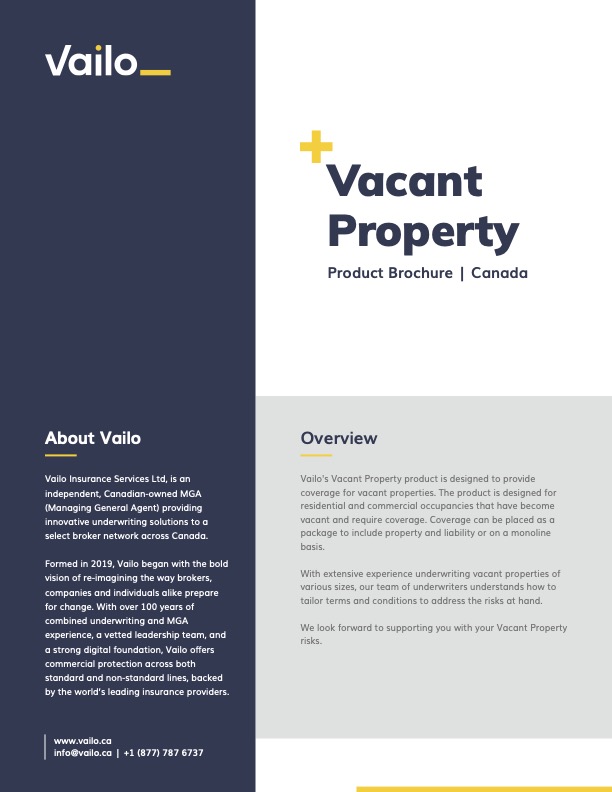 Vacant Property Brochure