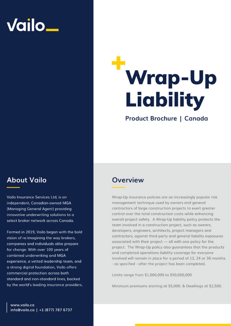 Wrap-Up Liability Product Brochure