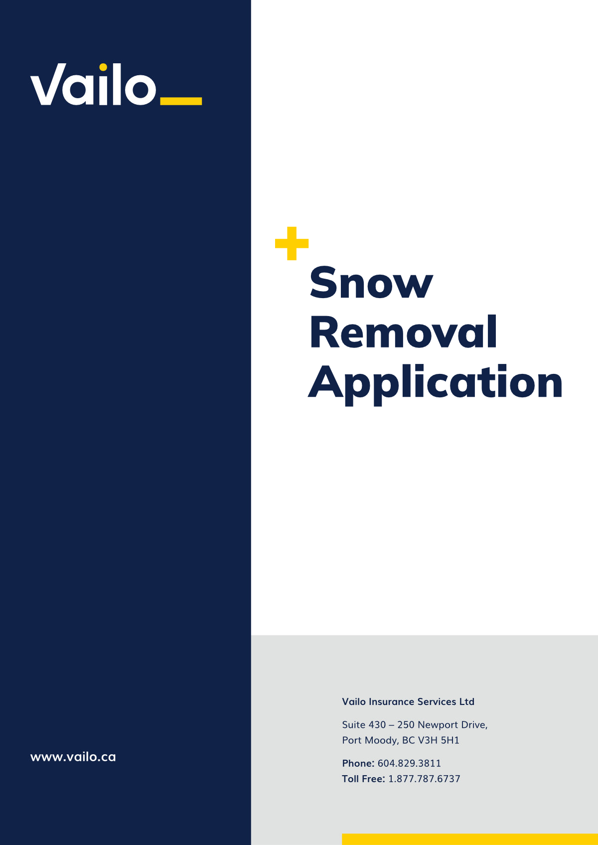 Snow Removal Application
